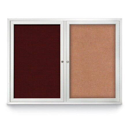 United Visual Products Corkboard, Synthtc Forbo /Brnz, 48" x 36" UV416I-BRONZE-FORBO